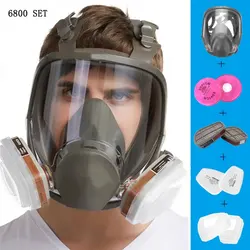 6800 Anti-Fog Full Face Gas Mask Respirator Industria Filter Painting Spraying Formaldehyde Protection Safety Work Widely Used