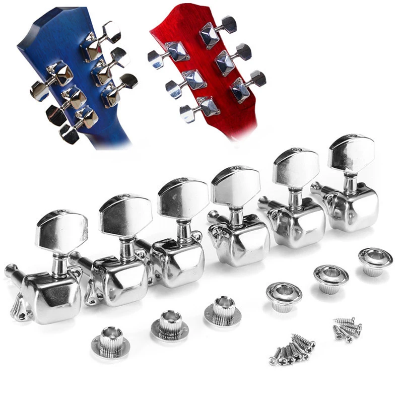 1pc Guitar Tuning Pegs Open Machine Heads Tuners Keys Oval Button Acoustic For Folk Guitar Parts Tuning Peg Parts