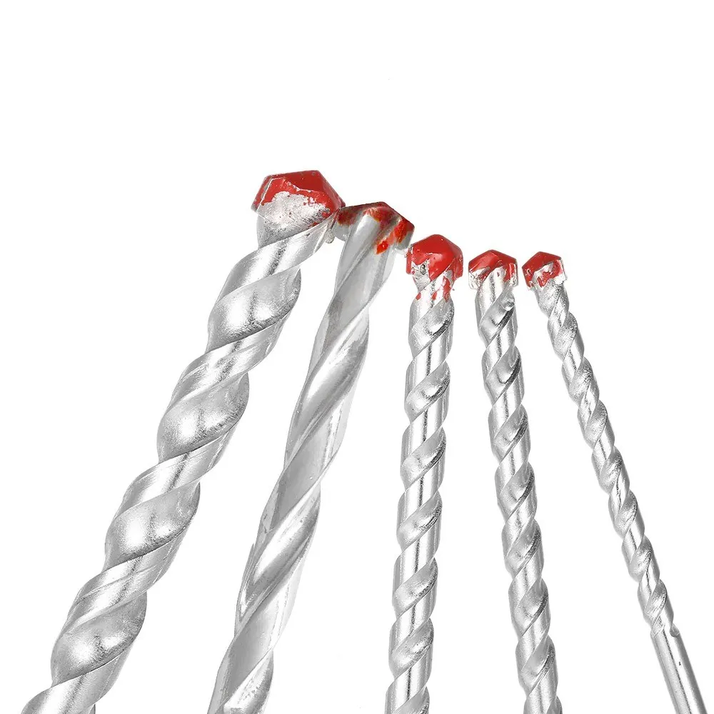 

Набор сверл для кирпичной кладки YG8, 5 шт., 4-10 мм, оцинкованные сверла с круглым хвостовиком, спиральная канавка для сверления бетона, кирпича, плитки