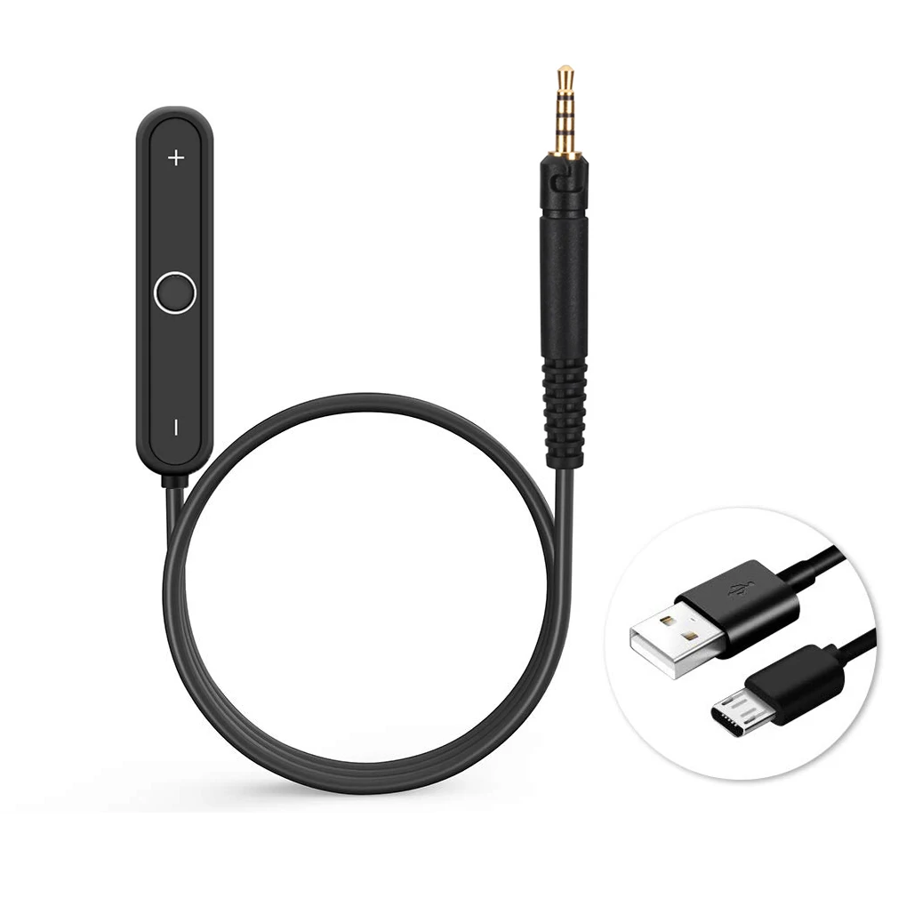 Bluetooth 5.0 Stereo Tay A2DP Adapter Thu Cho Tai Nghe Nhét Tai Audio Technica ATH-M50X ATH-M40X ATH-M70X ATH-M60X ATH M70X Tai Nghe