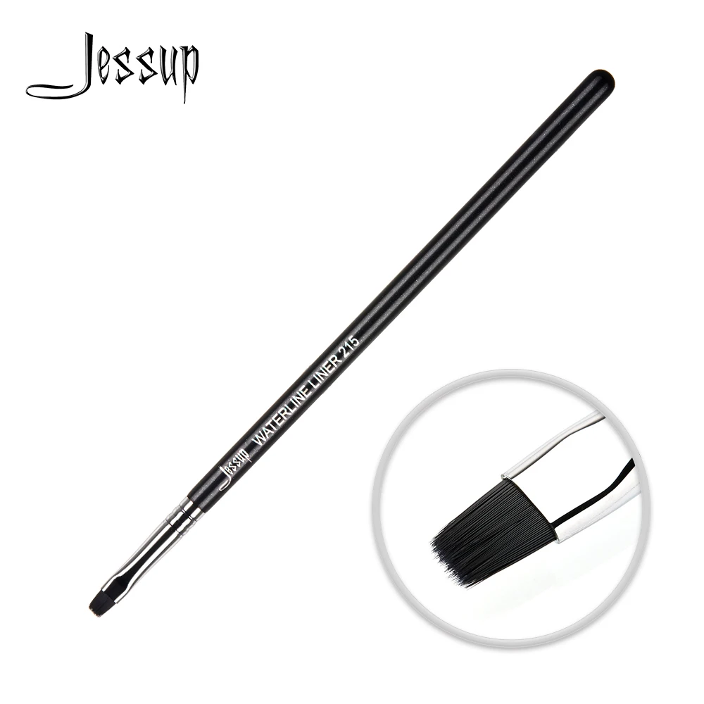 Jessup Practical Professional Eye Makeup Brush Fiber Bristle Pearlescent Black/Silver Make Up Brush WATERLINE LINER-215