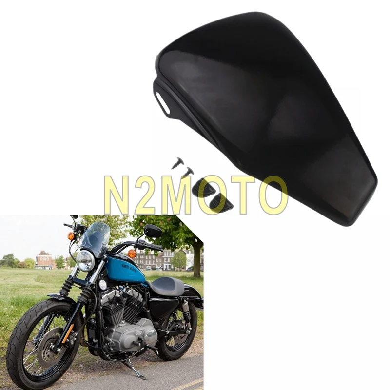 

Black Motorcycle Iron Left Side Battery Cover For Harley Sportster XL Iron 883 1200 48 72 2004-2013 12 11 10 XL883 XL1200