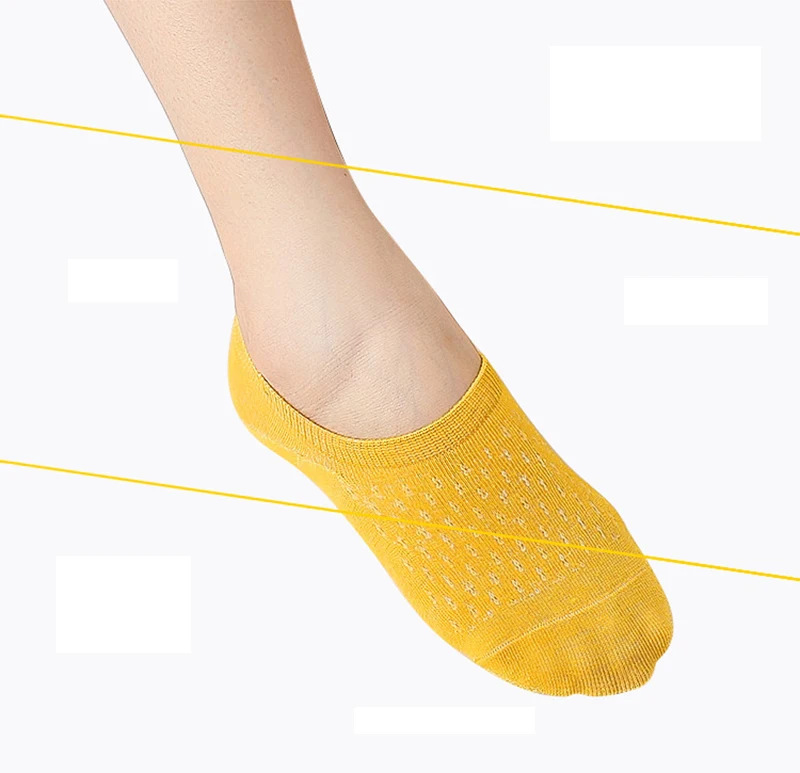 10-teiliges 5-Paar Damen-Socken-Hausschuhe-Set, einfarbig, unsichtbare Bootssocken, atmungsaktiv, rutschfest, Silikon, keine Show, kurze Söckchen – Detail 15