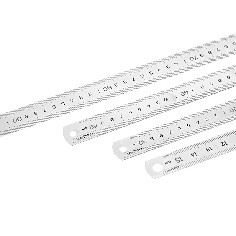 Steel Ruler Straight Ruler 15cm/30cm/50cm Stainless Steel Measuring Tool Steel Ruler Woodworking Drawing Drawing Tool
