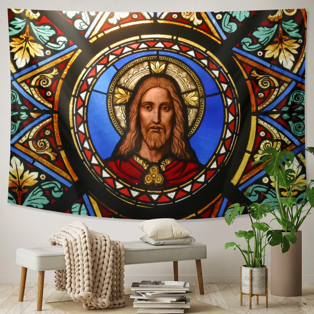 Jesus Christ mural home decoration tapestry Hippie Bohemian decoration sheet sofa blanket wall decoration yoga mat