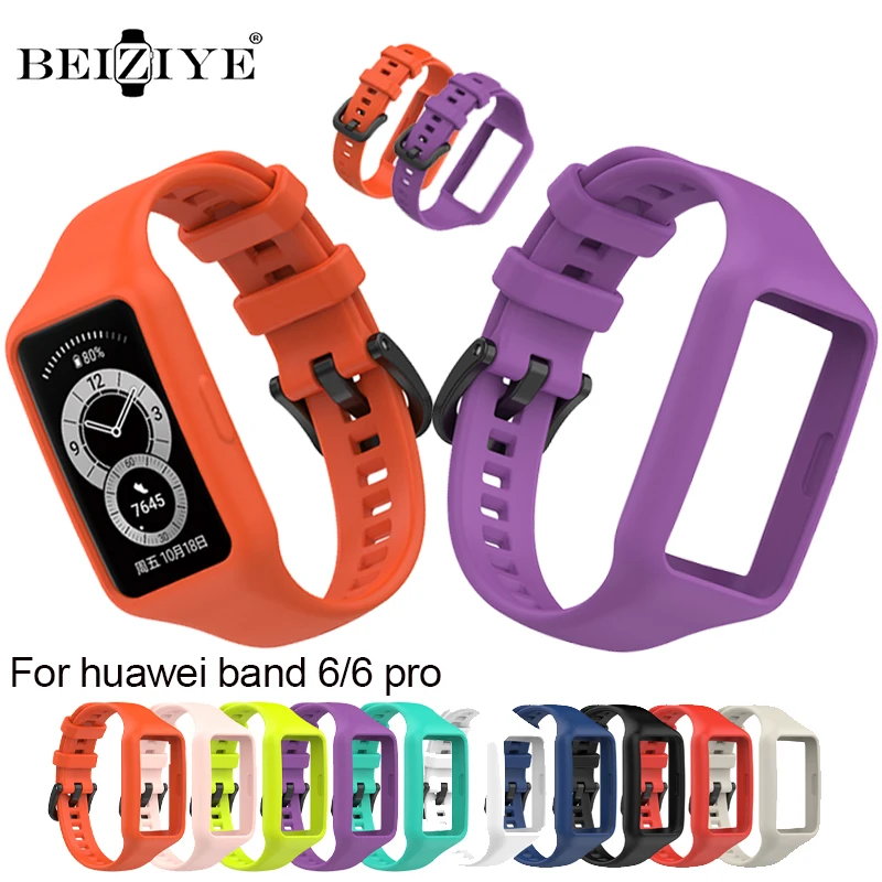 Silicone Strap for Huawei Band 6 Pro Sport Smart Watch Wristband Accessory for Huawei Band 6/Honor Band 6 Integration Bracelet