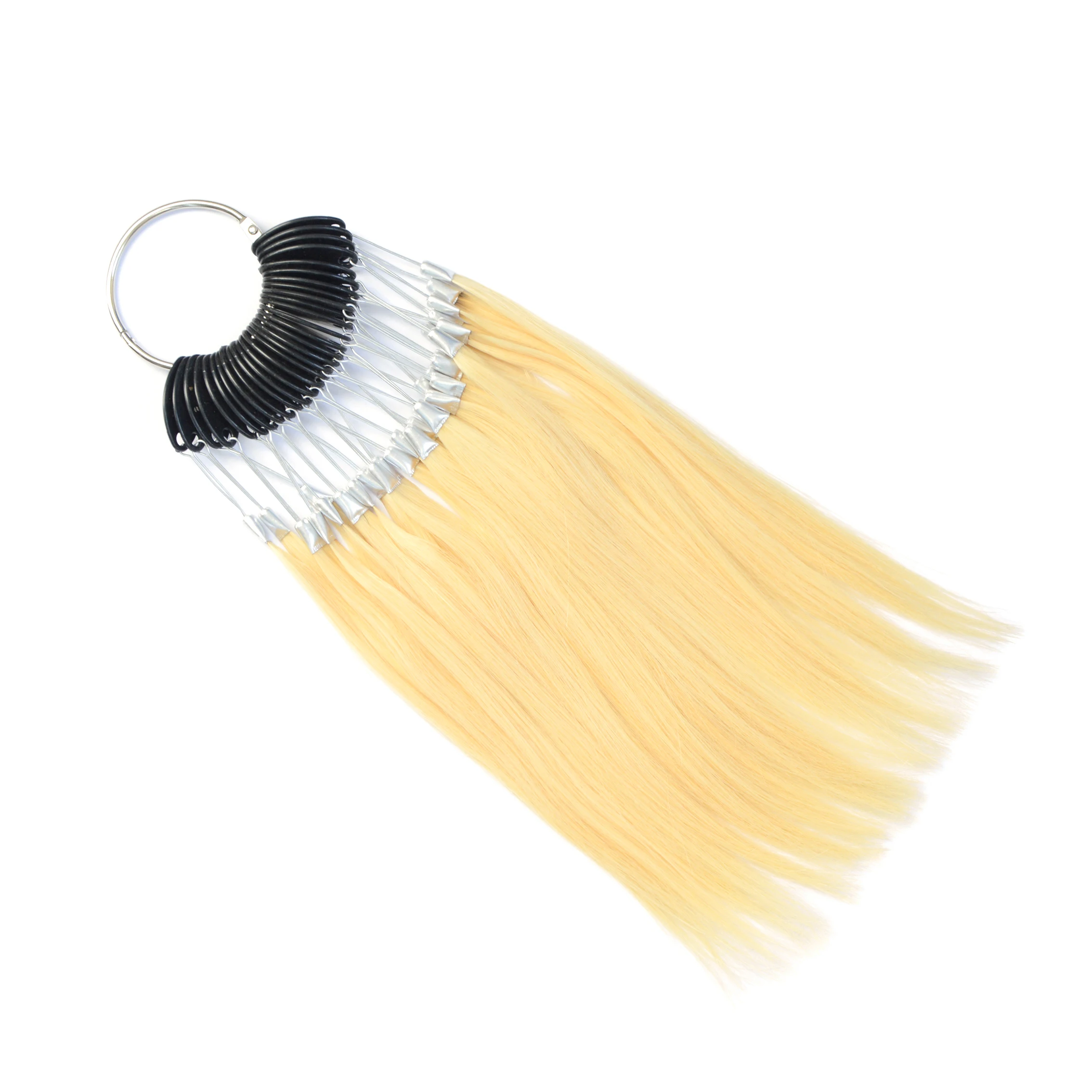 30pcs/set 100% human virgin blonde hair color ring  for human hair extensions and salon hair Dyeing sample, can be dye any color