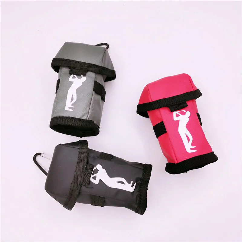 

Polyester Small Golf Ball Bag Mini Golf Bags With Tee Position Small Pocket Sporting Goods 4 Colors