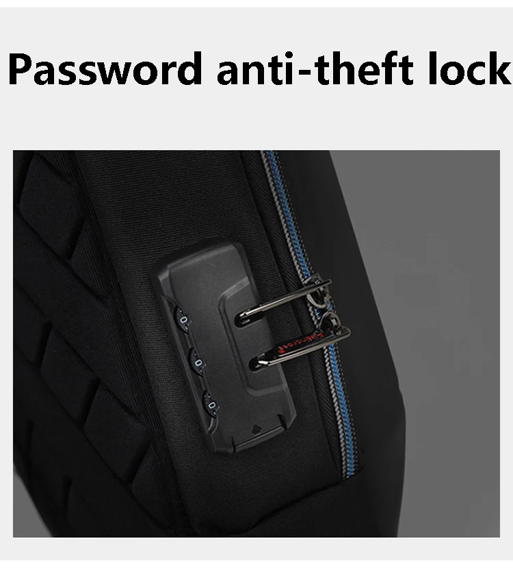 Anti-theft Lock Chest Bag for Men USB Charging Travel Shoulder Bag High-quality Messenger Bags Waterproof Men's Crossbody Bag
