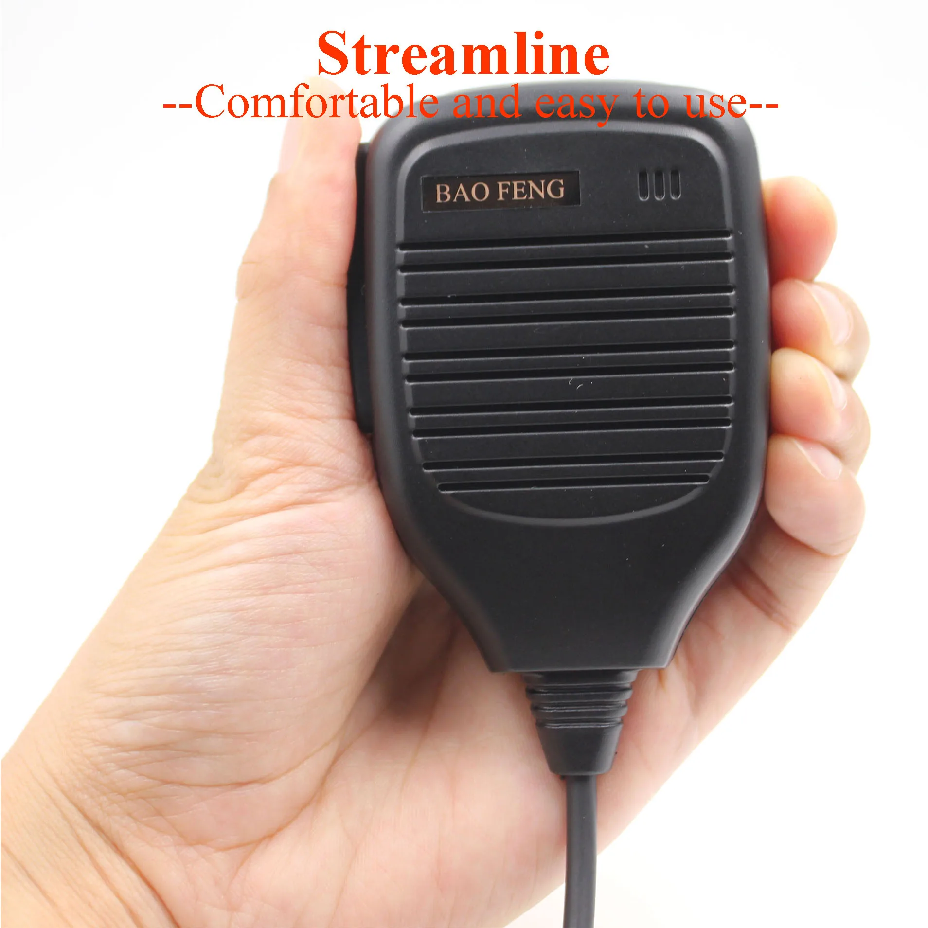 100% Baofeng Walkie Talkie UV-3R Handheld Microphone Speaker Radio Speaker Mic PTT With 3.5mm Audio Jack For UV-3R Accessories