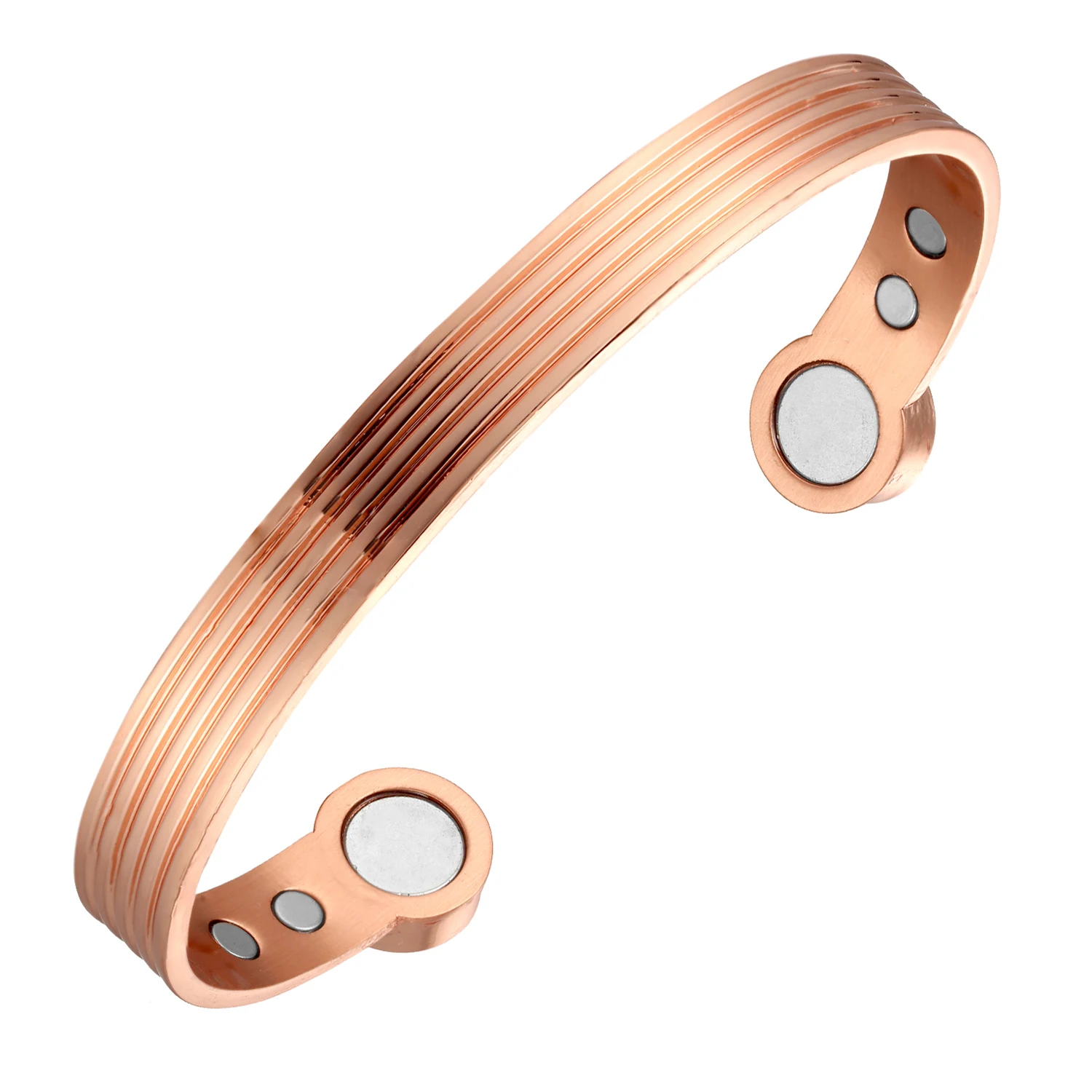 Oktrendy Pure Copper Bangle Magnetic Adjustable Cuff Bracelets Male Copper Health Energy Magnetic Bracelets Bangles For Women