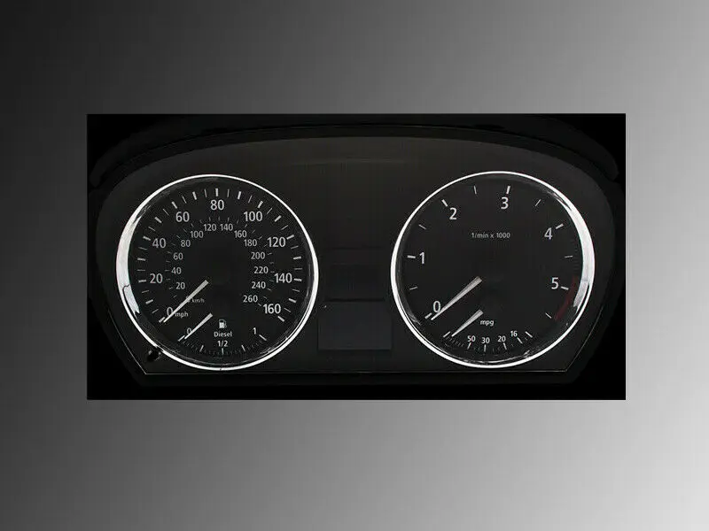 Chrome Dashboard Dial Gauge Rings Bezel Trim For BMW E90 E91 E92 E93 M3