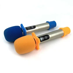 1 Set Karaoke Microphone Pop Filter Anti-Rolling Ring Protection Bottom Rod Sleeve Holder Mic Protection Silicone for KTV Device