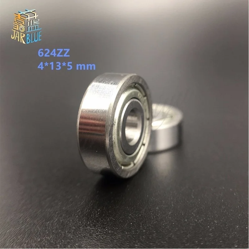 10PCS/LOT 624 624Z 624ZZ ball bearing 4*13*5 mm chrome steel bearing for 3D printer