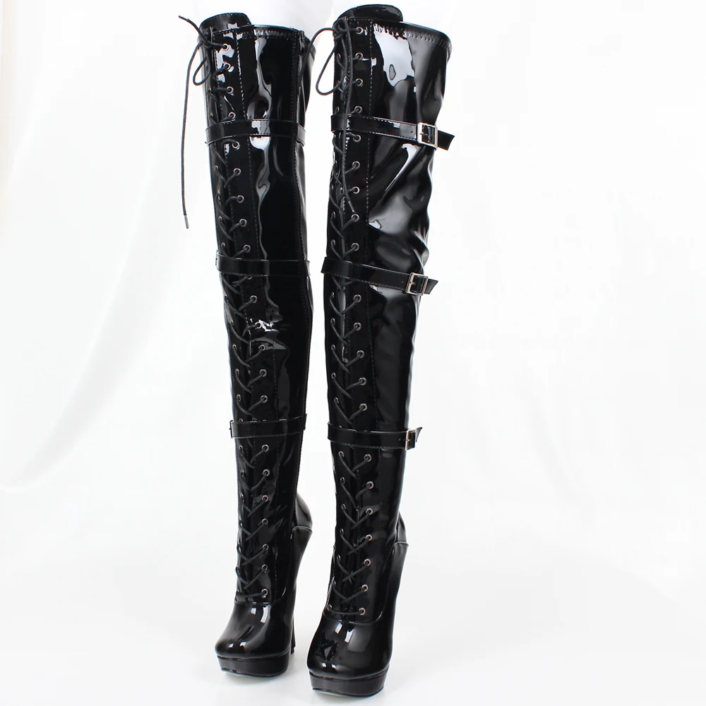 jialuowei Ballet boots Lace-up 7