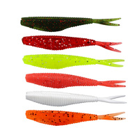 10pcs/lot Fork Tail 6cm 1.5g MiNNOW small soft squid tail fish road soft bait Temptation fork tail soft bait thread color