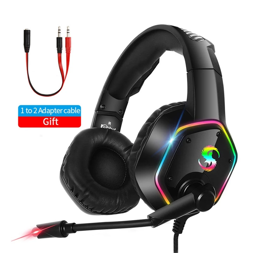 Upgrade RGB LED Wired Gamer Headset 7.1 Virtual Surround Sound Stereo Gaming Headphones with Mic Computer PC Headse for PS4