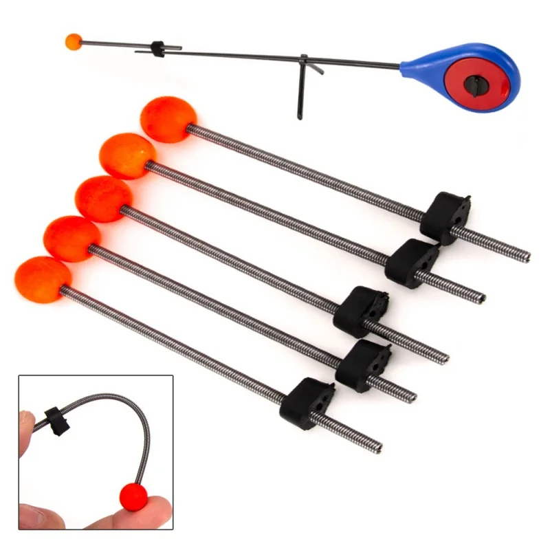 5PCS 10cm/9cm Mini Winter Ice Fishing Rod Fishing Pole Rod Tip Rod Fishing Rod And Reel Combos New