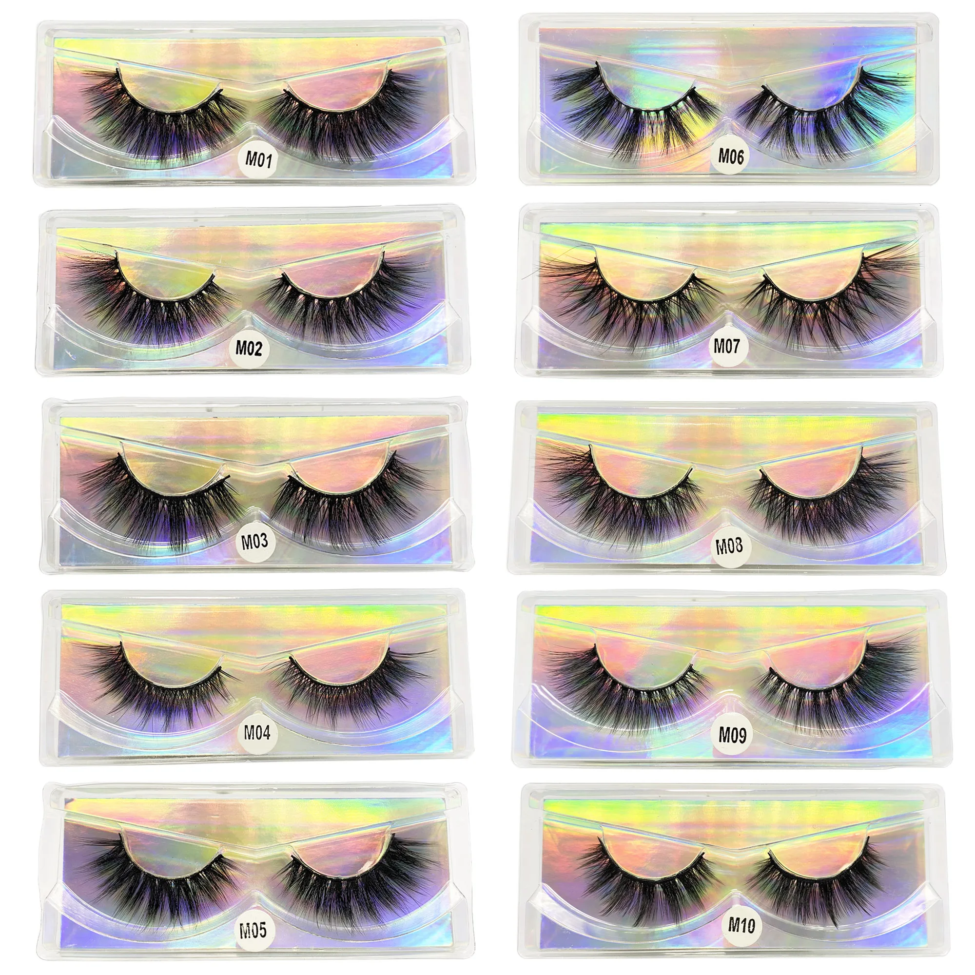 False Eyelashes Natural Fluffy Volume Lashes Wholesale Wispy Soft Fake Lashes Dramatic Long Makeup Mink Eyelashes Wholesale