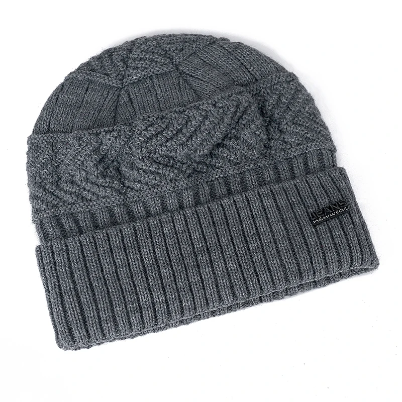 High Quality JEANS Winter Hat Add Fur Warm Beanies Hat Baggy Skullies Knitted Hat For Men Women Ski Sports Beanies Cap