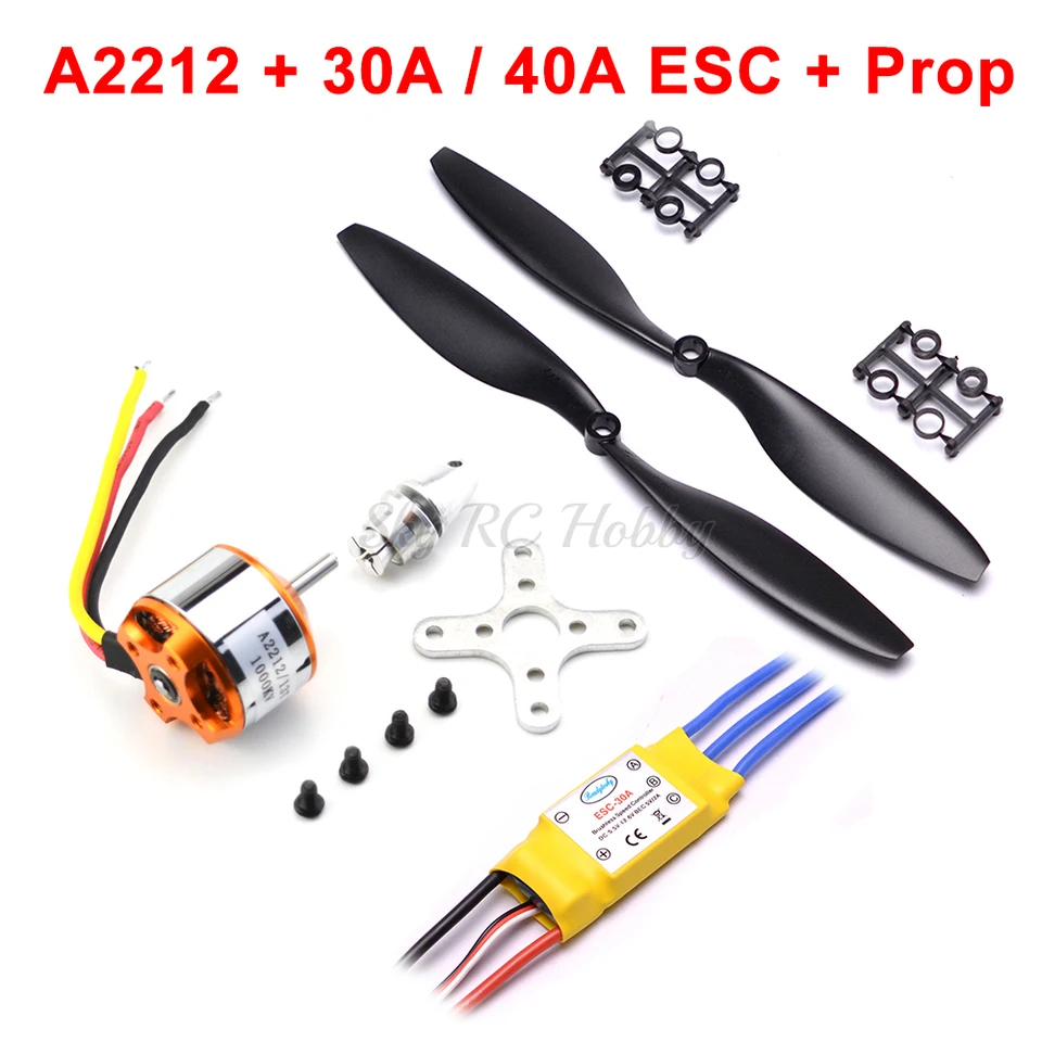 Kyrio A2212 2200KV Moteur Brushless Outrunner – Kit Avec Support Pour Avion RC, Quadricoptère Et Multicoptère