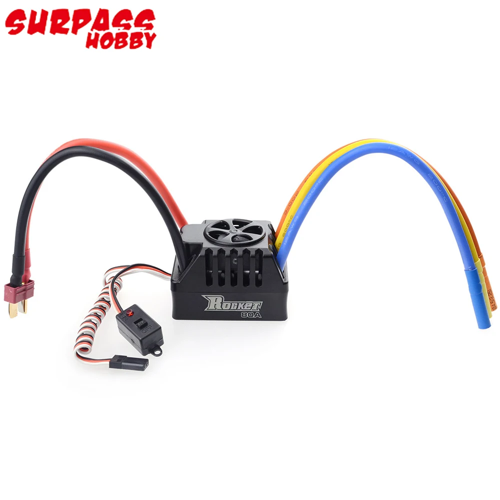 SURPASS HOBBY Rocket Waterproof 3665 2100KV/2600KV/3100KV Brushless Motor 120A 80A 60A ESC For 1/8 1/10 RC Car Truck WLtoys HSP