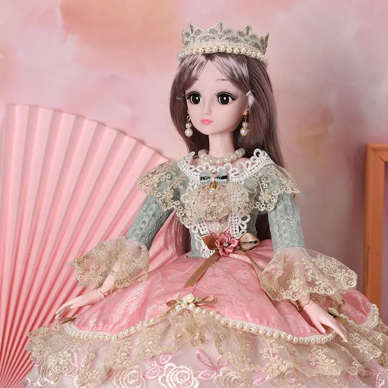 60cm Fashion Dolls For Girls Toy Simul Plastic Dress Up Jointed DIY Smart Big Princess Doll Decorative For Girls Birthday Gift