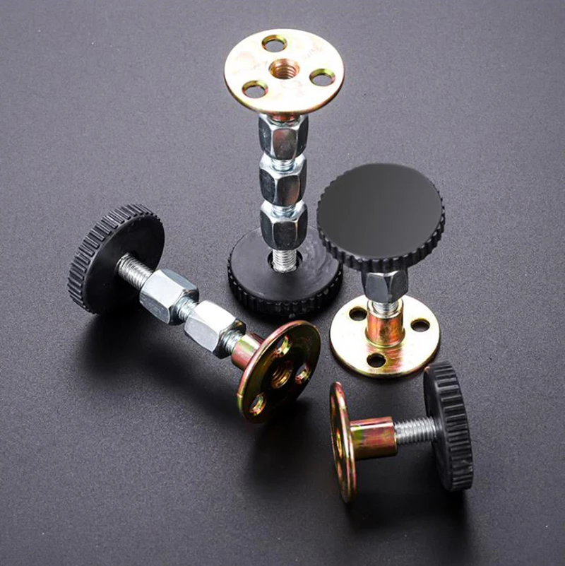 4Pcs Adjustable Threaded Bed Frame Anti-Shake Tools, Telescopic Support for Room Wall, Bedside Headboards Anti-Shake Fixer