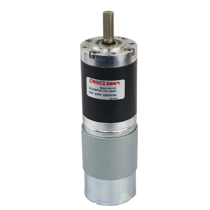 42mm Planetary DC Gear Motor 42PG775 DC 12V24V Reducer Brush Motor 775 8mm Shaft Diameter Low Speed High Torque