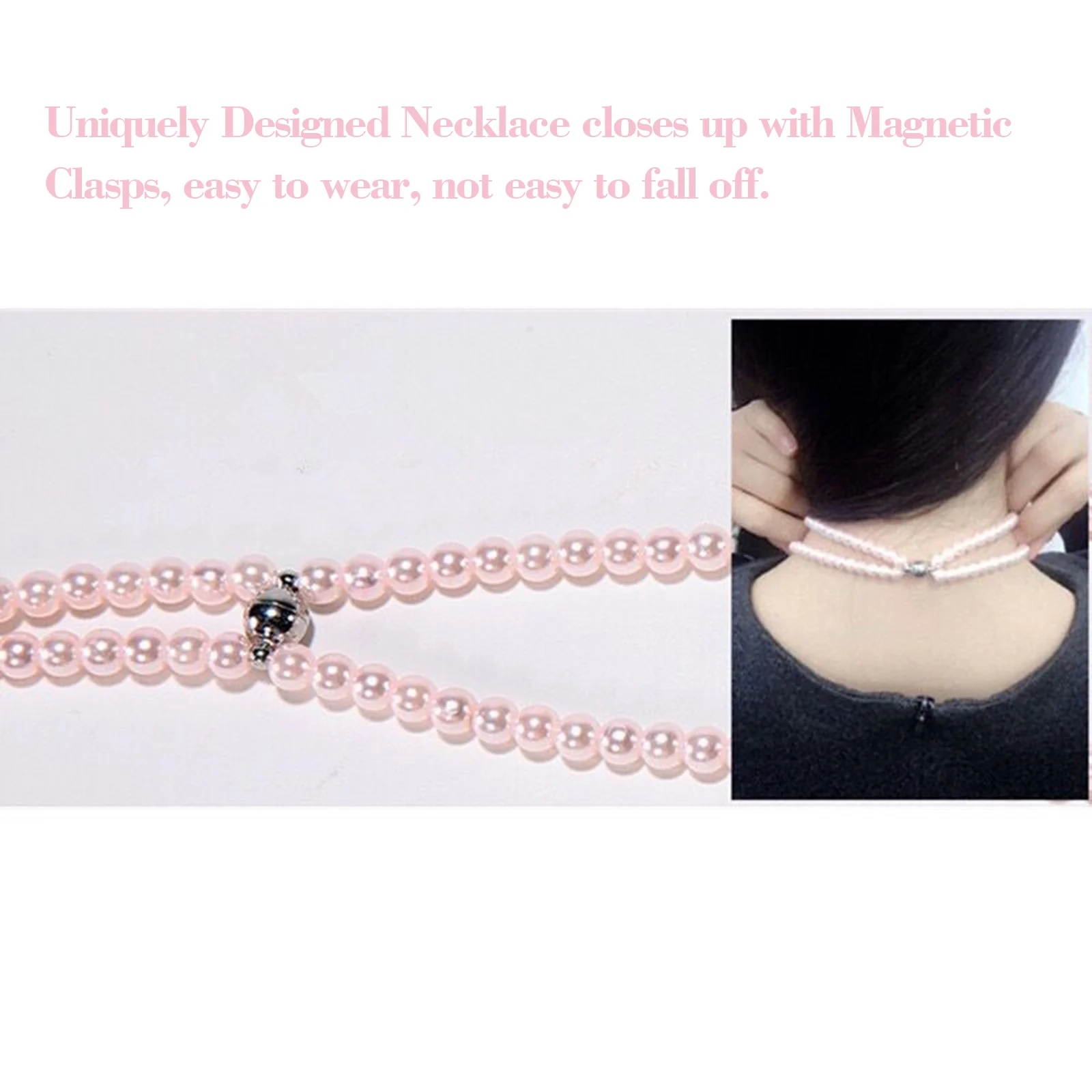 3.5 مللي متر سماعة داخل الأذن مجوهرات اللؤلؤ قلادة سماعات ستيريو مع ميكروفون سماعة رأس سلكية سماعات للهاتف MP3 اللاعبين