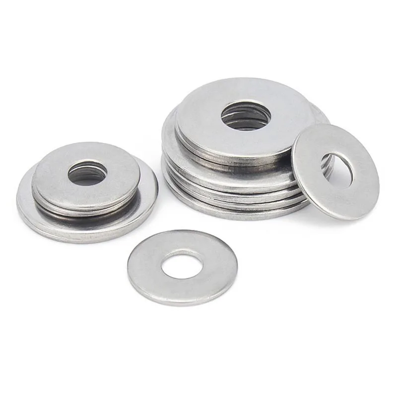 2/50pc A2-70 304 Stainless Steel Large Size Oversize Big Wider Flat Washer M2.5 M3 M3.5 M4 M5 M6 M8 M10 M12 M14 M16 Plain Gasket