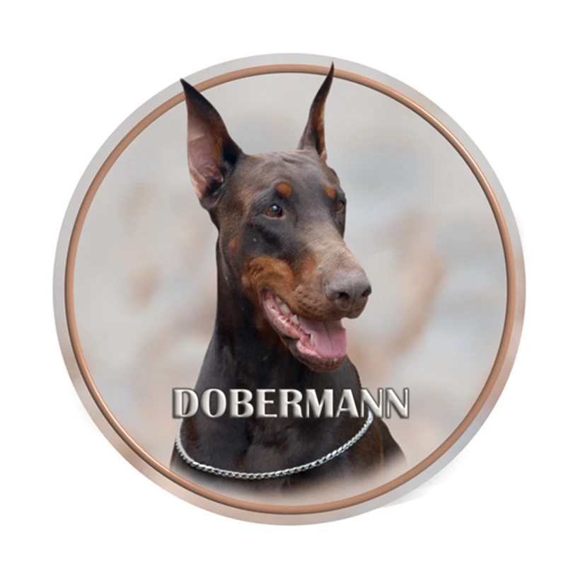 

S30309# 13CM/17CM PVC Decal Dobermann Car Sticker Waterproof Auto Decors for Bumper Rear Window Laptop