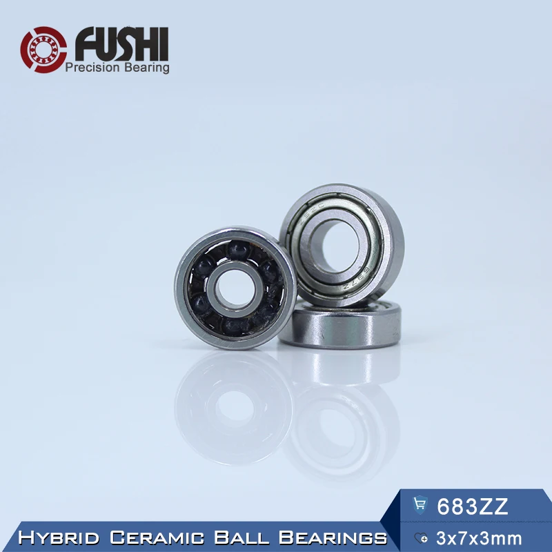 683 Hybrid Ceramic Bearing 3*7*3 mm ABEC-1 1PC Industry Motor Spindle 683HC Hybrids Si3N4 Ball Bearings 3NC 683ZZ