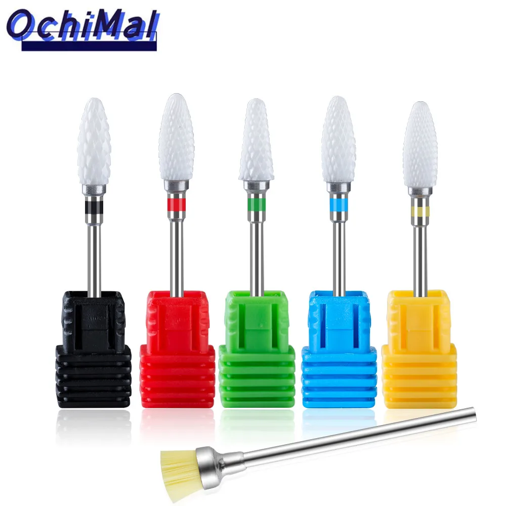 Rainbow Tungsten Carbide Nail Drill Bits Milling Cutter For Manicure Burr Remove Skin Rotary Gel Electric Manicure Art Drill Bit