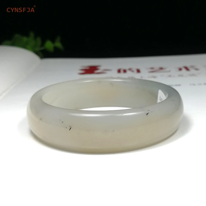 

CYNSFJA New Real Rare Certified Natural Chinese Hetian Jade Nephrite Amulets 58mm Jade Bracelet Bangle High Quality Best Gifts