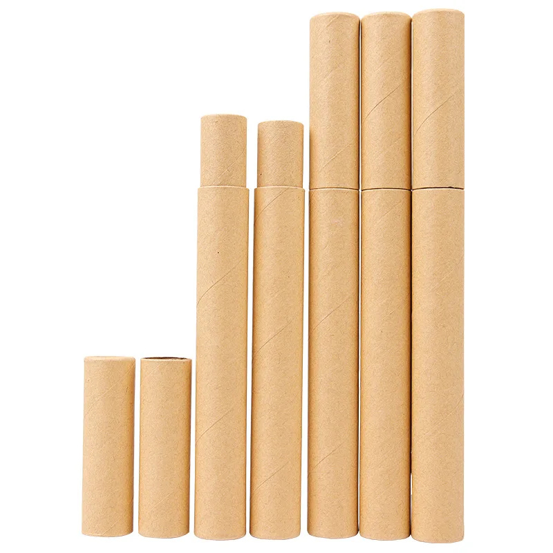 

200Pcs/Lot Black Kraft Paper Incense Tube Incense Barrel Small Storage Box for pencil Joss Stick Convenient Carrying 20.7x2.1cm