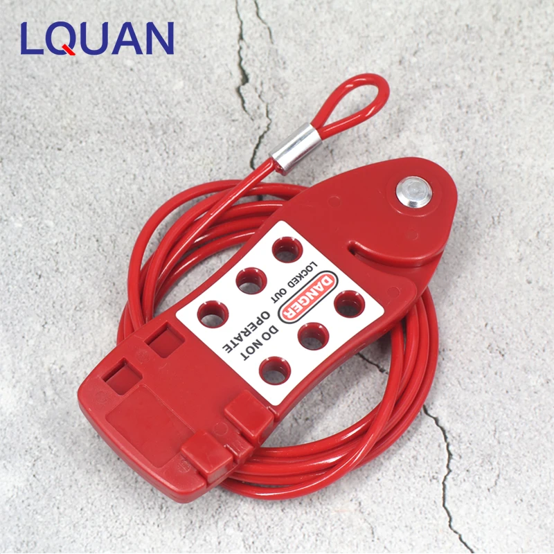 5PCS Economy Cable Lockout Fish Type Cable Safety Lock With Insulated Steel Wire Cable