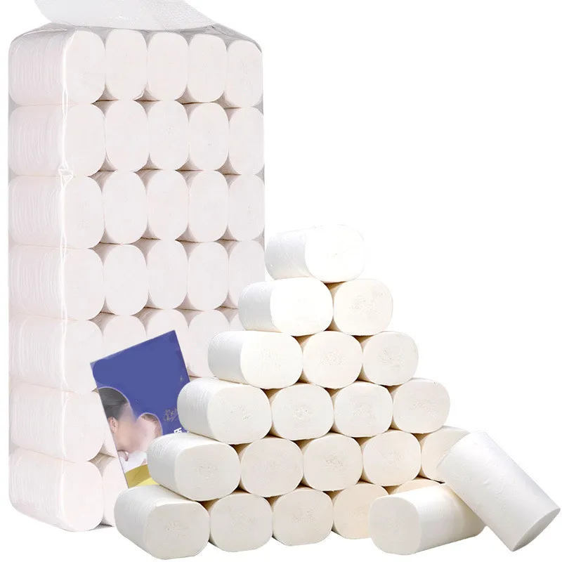 2 Rolls/Lot 5 Layer Toilet Paper Tissue Home Bathroom Toilet Roll Paper Soft Toilet Paper Skin-friendly Paper Towels