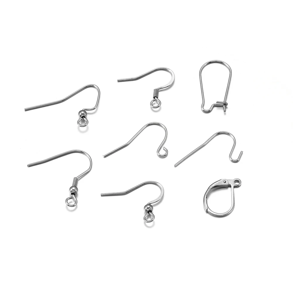 20-50 stücke Gold Edelstahl Hypoallergen Ohrring Haken Fisch Earwire Ohrringe Haken Ohrring Drähte Für Schmuck Maki – Detail 11