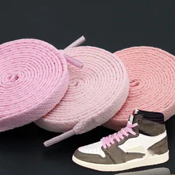 1 paio di lacci delle scarpe di lunghezza 140/160/180cm di larghezza 8mm di spessore 2mm lacci delle scarpe classici in poliestere piatto di colore rosa antiscivolo resistenti all'usura