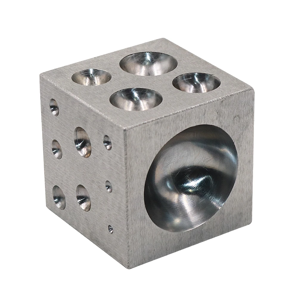 Square Dapping Block Professional Jewelry Punching Tool Box is Made of Polished High Carbon Steel Cavity