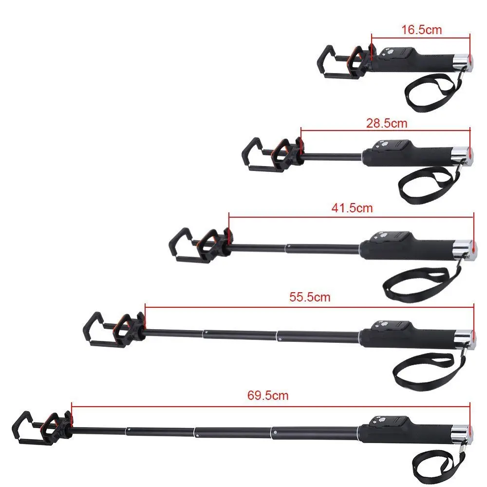 Yunteng YT-888 Handheld Selfie Stick Monopod +Bluetooth Remote Shutter clip for Phone