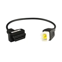 Conectores de extensión de Cable de diagnóstico OBD para motocicleta, adaptadores OBD2 de 6 pines a 16 Pines, para Delphi, BENELLI, TNT, GT, TRK