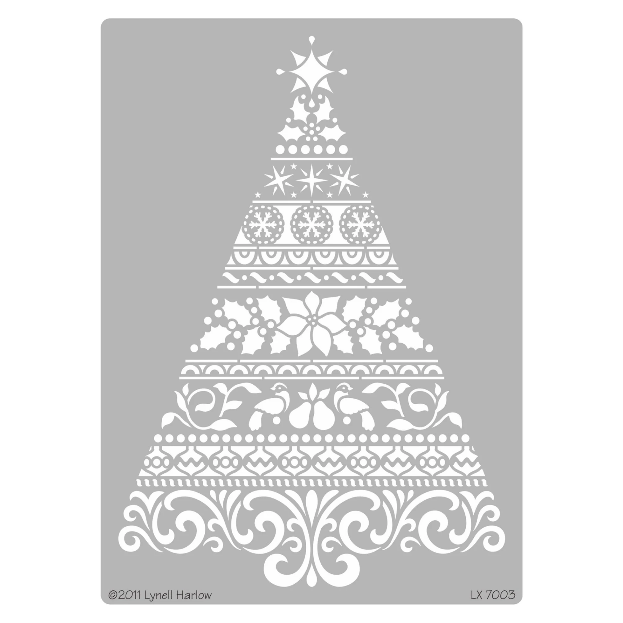 Embossing Dreamweaver Stencils LX 7003 Ornate Xmas Tree