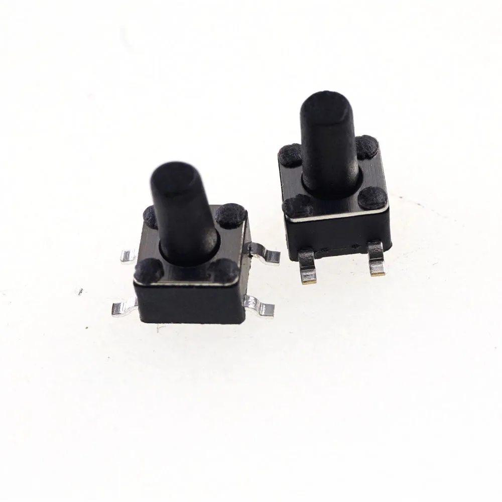 100 Pcs 4.5x4.5 mm Tactile Switch SPST-NO Top Actuated Surface Mount Height 3.8 4.5 5 6 7 8 9 10.0 MM 250gf SMT Reflow Solder