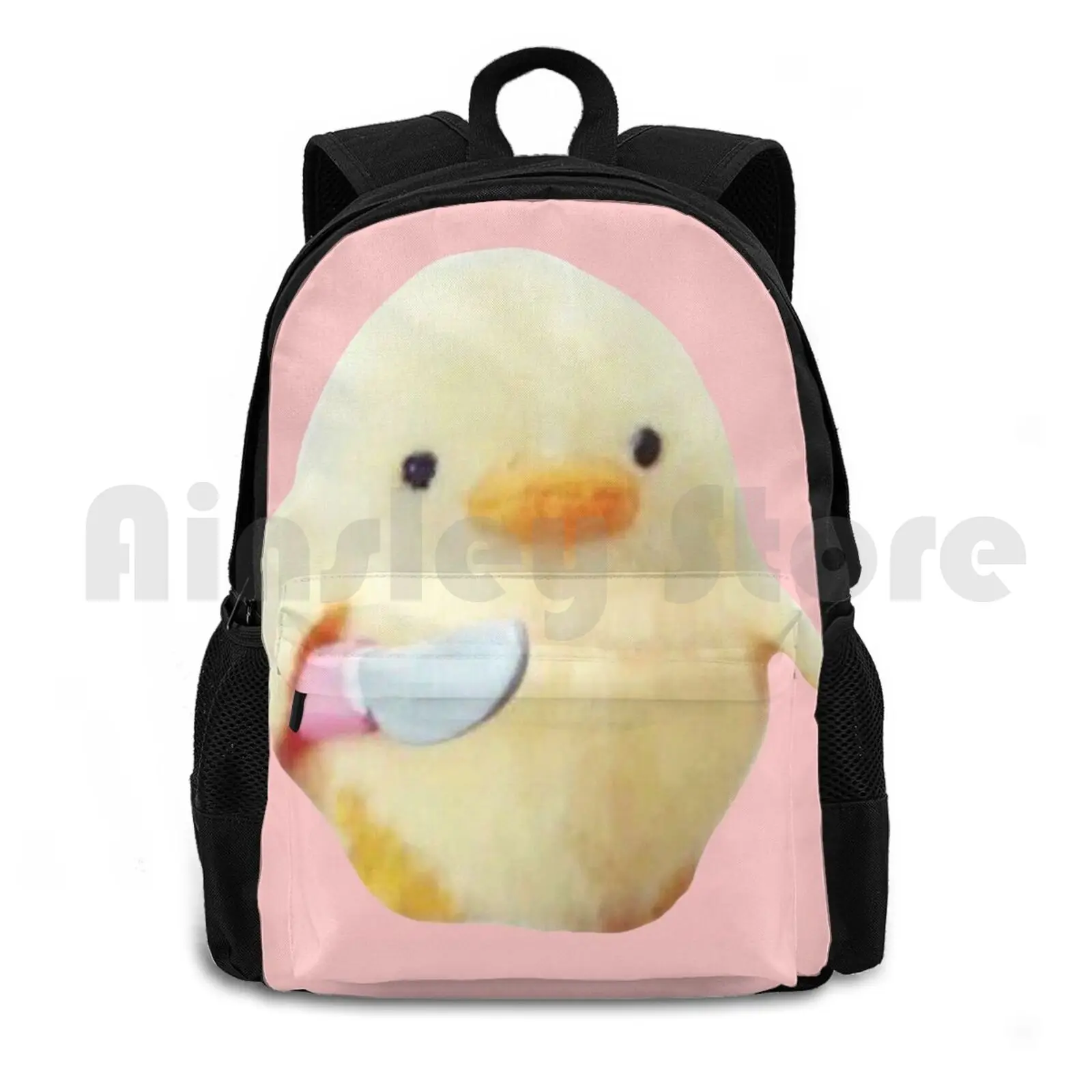 Duck Knife Outdoor Hiking Backpack Waterproof Camping Travel Duck Cute Meme Knife Culture Funny Adorable Relateable Relatable