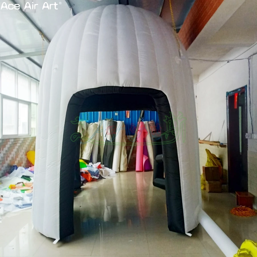 Giant Helmet Model Inflatable Football Helmet Black And White Entrance Tunnel,Helmet Stage Door And Gate For Stadium Or Cinema