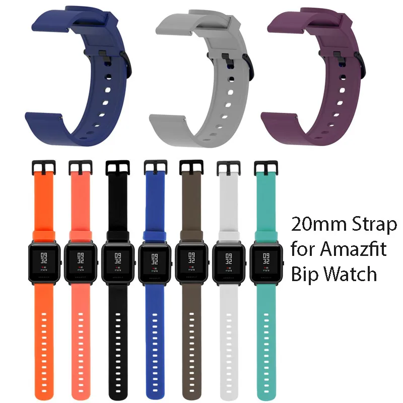 Newest 20mm Silicone Band For Samsung Galaxy Watch Active 2 Active 3 Gear S2 Watchband Bracelet Strap For Huami Amazfit Bip