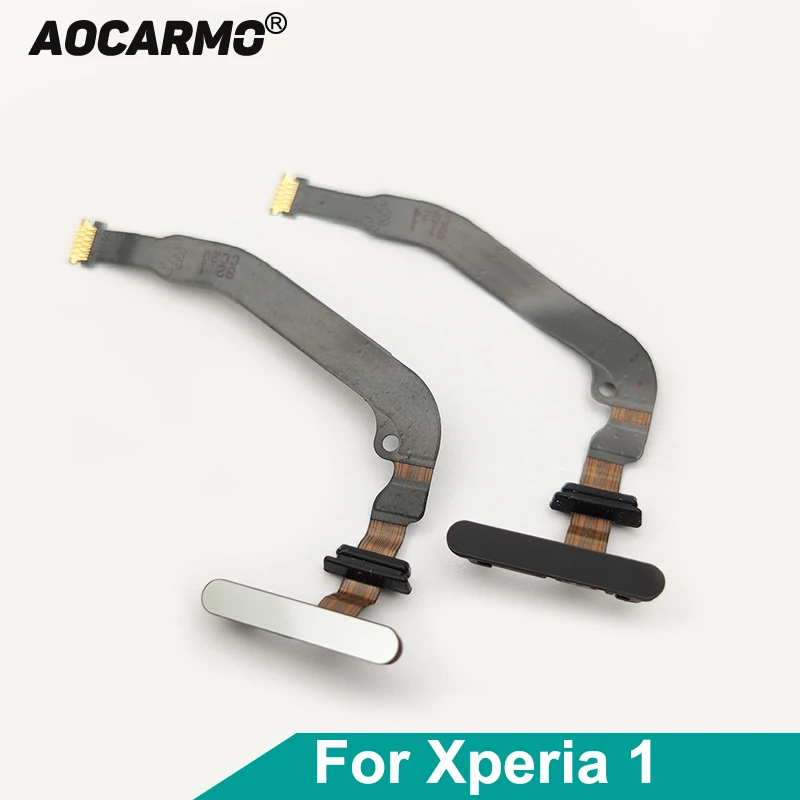 

Aocarmo For Sony Xperia 1 / X1 / XZ4 J8110 J9110 SOV40 Power On/Off Switch Fingerprint Sensor Button Touch ID Ribbon Flex Cable