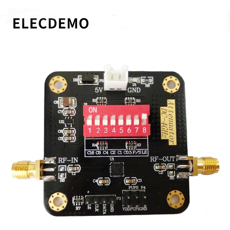 PE4302 Module Digital RF Attenuator Module High Attenuation Accuracy High Linearity DC-4000MHz 6-digit dialing code Attenuation